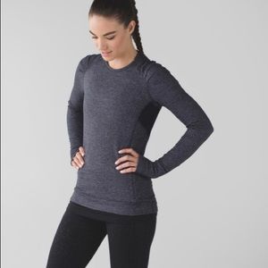 Lululemon Think Fast Long Sleeve - Heathered Grey